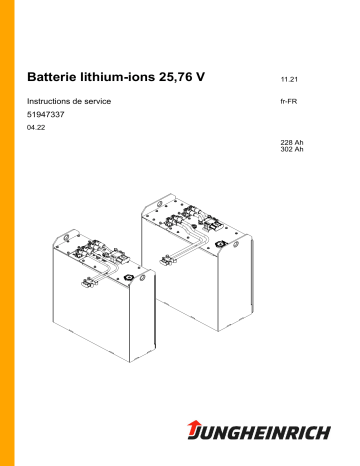 Lithium-Ionen Batterie 24 V - 228 Ah | 228 Ah | Lithium-Ionen Batterie 24 V - 302 Ah | Jungheinrich 302 Ah Mode d'emploi | Fixfr