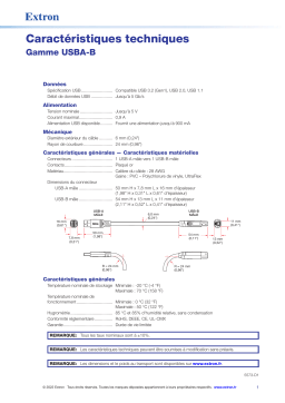 Extron USBA-B Series spécification