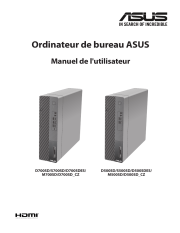 ExpertCenter D7 SFF D700SD | S500SD | Asus ExpertCenter D5 SFF (D500SD) Tower PC Manuel utilisateur | Fixfr