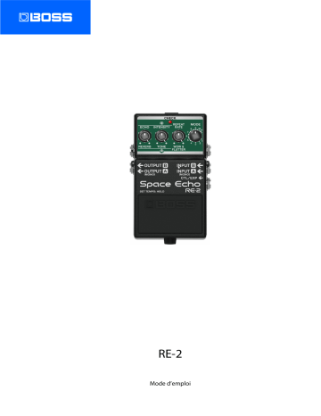 Boss RE-2 Space Echo Manuel du propriétaire | Fixfr