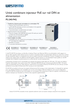 Westermo PS-240-P4G DIN-rail PoE Injector and PSU Combination Unit Fiche technique