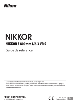 Nikon NIKKOR Z 800mm f/6.3 VR S Manuel utilisateur