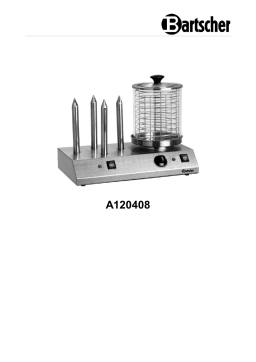 Bartscher A120408 Hot-dog machine, 4 toast sticks Mode d'emploi