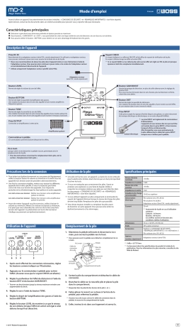 Boss MD-2 Mega Distortion Manuel du propriétaire | Fixfr