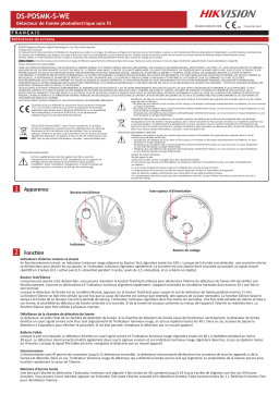 Hikvision DS-PDSMK-S-WE Intrusion Detector Manuel utilisateur