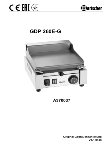 Bartscher A370037 Griddle plate GDP 260E-G Mode d'emploi | Fixfr