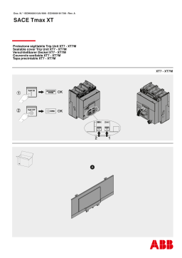 ABB Sealable cover Trip Unit XT7 - XT7M Mode d'emploi