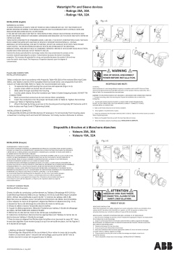 ABB Watertight Pin and Sleeve devices - Ratings 20A, 30A - Ratings 16A, 32A Mode d'emploi