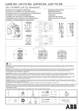 ABB Contactors UA95RA, UA110RA Mode d'emploi