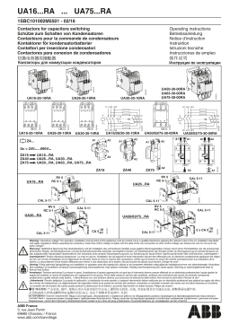 ABB UA16-..RA ... UA75-..RA Mode d'emploi