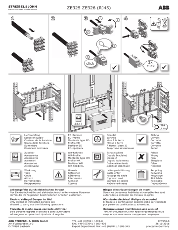 ABB ZE325 ZE326 (RJ45) Manuel utilisateur | Fixfr