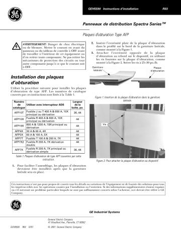 ABB Plaques d�obturation Type AFP Mode d'emploi | Fixfr