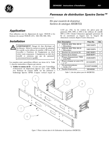 ABB Kits pour couvercle de disjoncteur Numé éros de catalogue AMCB6TEDL Mode d'emploi | Fixfr