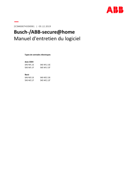 ABB secure@home-software Mode d'emploi