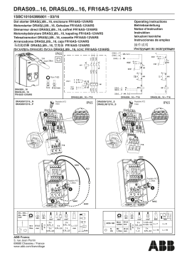 ABB DRAS(L)09 to 16 enclosed dol starters and FR16AS empty enclosure Mode d'emploi