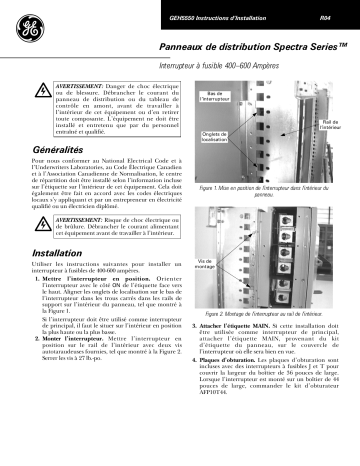 ABB Interrupteur à à fusible 400�600 Ampè ères Mode d'emploi | Fixfr