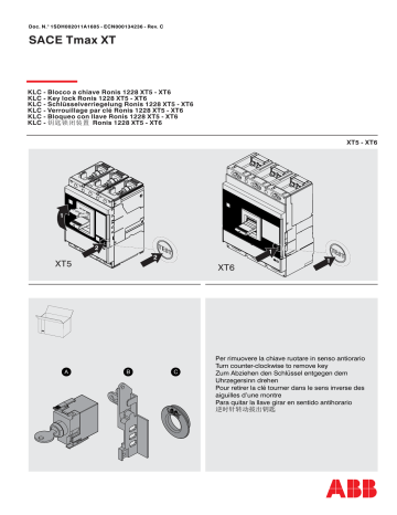 ABB KLC - Key lock Ronis 1228 XT5 - XT6 Mode d'emploi | Fixfr