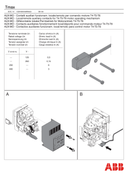 ABB AUX-MO - Local/remote auxiliary contacts Mode d'emploi