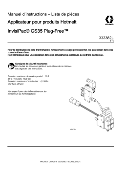 Graco 332382L, Applicateur pour produits Hotmelt InvisiPac GS35 Plug-Free (Francais) Mode d'emploi