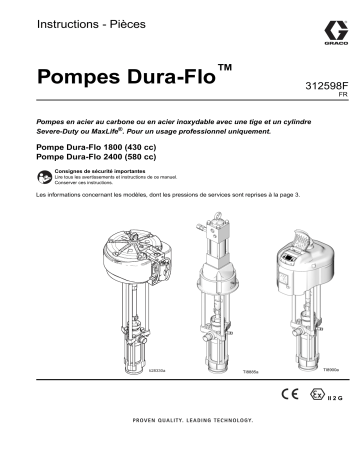 Graco 312598F, Pompes Dura-Flo Mode d'emploi | Fixfr