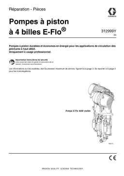 Graco 312999Y - E-Flo 4-Ball Pumps Repair-Parts Manuel du propriétaire