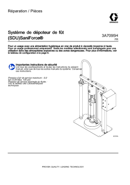 Graco 3A7095H, Système de dépoteur de fût (SDU)SaniForce®, Réparation / Pièces Manuel du propriétaire