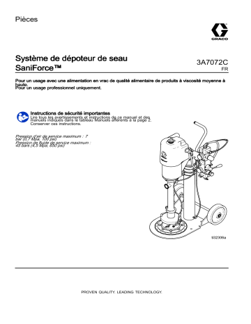 Graco 3A7072C, Système de dépoteur de seau SaniForce™, Pièces Manuel du propriétaire | Fixfr