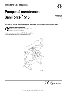 Graco 3A2783D SaniForce 515 Diaphragm Pump Mode d'emploi