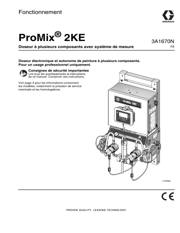 Graco 3A1670N, ProMix 2KE, Doseur à plusieurs composants avec système de mesure, Fonctionnement, Français Manuel du propriétaire | Fixfr