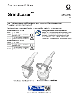 Graco 3A5862D, GrindLazer, Fonctionnement/pièces, Français Manuel du propriétaire