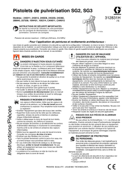 Graco 312831H, SG2, SG3 Spray Guns Manuel du propriétaire