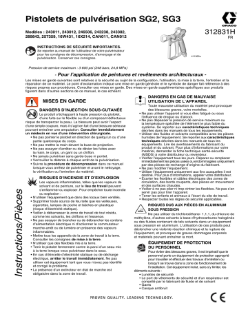 Graco 312831H, SG2, SG3 Spray Guns Manuel du propriétaire | Fixfr