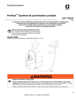 Graco 3A1780A - Back Pack Paint System for Hand-Held Sprayers Manuel du propriétaire