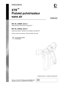 Graco 309532D XTR Airless Spray Gun Manuel du propriétaire