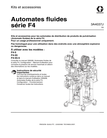 Graco 3A4037J - Automates fluides série F4 Kits et accessoires, Français Manuel du propriétaire | Fixfr