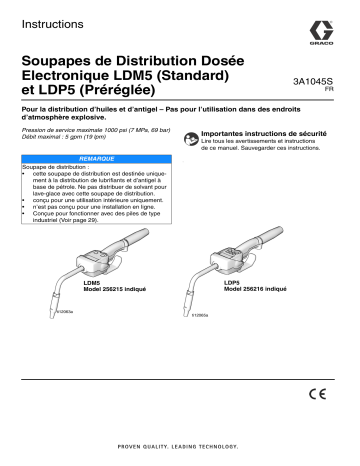 Graco 3A1045S, LDM5 (standard) and LDP5 (preset) Electronic Metered Dispense Valve Mode d'emploi | Fixfr