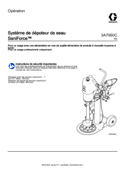 Graco 3A7060C, Système de dépoteur de seau SaniForce, Opération Manuel du propriétaire