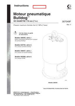 Graco 307049v , Moteur pneumatique Bulldog Manuel du propriétaire