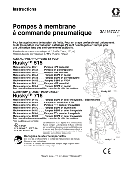 Graco 3A1957ZAT, Pompes à membrane à commande pneumatique Mode d'emploi