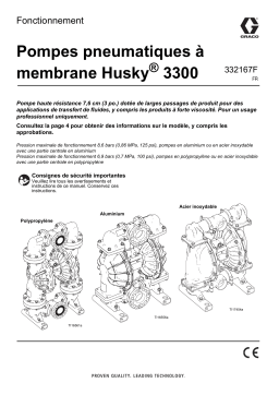 Graco 332167F, Pompes pneumatiques à membrane Husky 3300, Fonctionnement Manuel du propriétaire