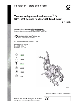 Graco 312196B, LineLazer™ IV 3900, 5900 Auto-Layout™ System Airless Line Stripers Manuel du propriétaire