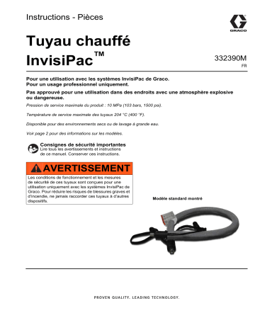 Graco 332390M - Tuyau chauffé InvisiPac Mode d'emploi | Fixfr