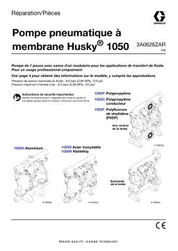 Graco 3A0626ZAR, Pompe pneumatique à membrane Husky 1050 , Réparation/Pièces Manuel du propriétaire