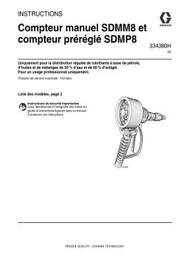 Graco 334380H Compteurs manuel et préréglé Manuel du propriétaire