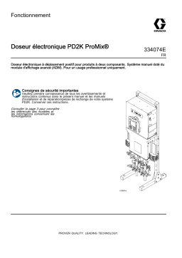 Graco 334074E, Doseur électronique PD2K ProMix, Fonctionnement, Français Manuel du propriétaire