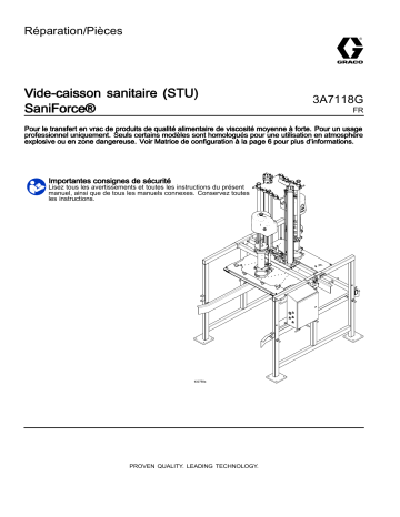 Graco 3A7118G, Vide-caisson sanitaire (STU) SaniForce®, Réparation/Pièces Manuel du propriétaire | Fixfr