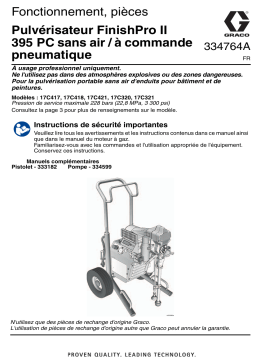 Graco 334764A - FinishPro II 395 PC Airless/Air-Assisted Sprayers Manuel du propriétaire