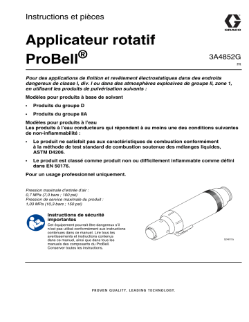 Graco 3A4852G, Applicateur rotatif ProBell Mode d'emploi | Fixfr