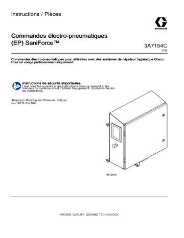 Graco 3A7154C, Commandes électro-pneumatiques (EP) SaniForce™ Mode d'emploi | Fixfr
