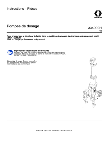 Graco 334090H, Pompes de dosage Mode d'emploi | Fixfr